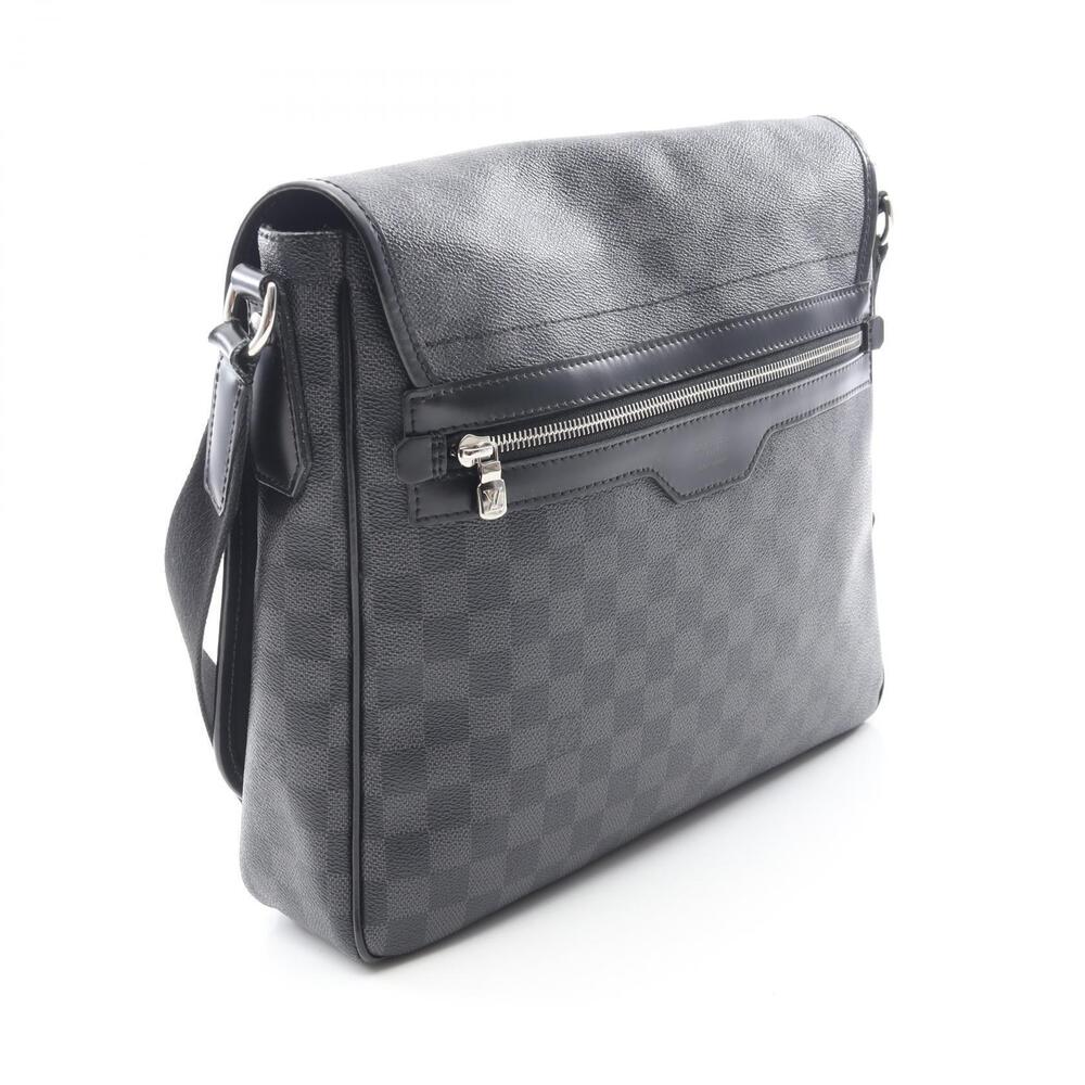 Louis Vuitton Bag Daniel Damier Shoulder Black Graphite Canvas Leather Black